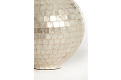 Vaas deco Ø28x35 cm ELORZA bamboe crème