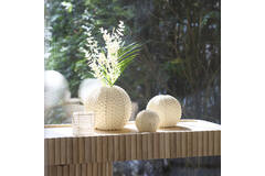 Vaas deco Ø16x14 cm SEA URCHIN crème