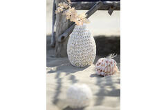Vaas deco Ø19x28 cm SHELL crème