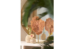 Vase deco Ø15,5x17,5 cm SHELL cream+brown