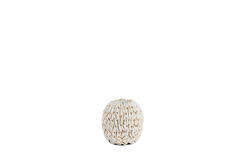 Vase deco Ø12,5x11,5 cm SHELL cream