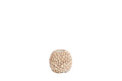 Vase deco Ø13x12 cm SHELL cream+brown