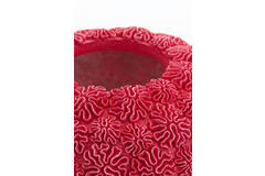 Vase deco Ø47,5x25,5 cm CORAL red