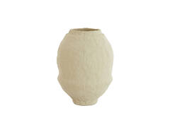 Vaas deco Ø45x60 cm LEANO mat beige