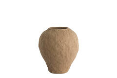 Vase deco Ø45x50 cm PANTOJA matt dark brown