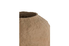 Vase deco Ø45x50 cm PANTOJA matt dark brown