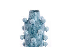 Vaas deco Ø22,5x36,5 cm MOLLY keramiek blauw