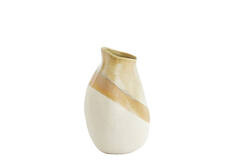 Vase deco 20,5x20x33 cm YULARA ceramics brown+cream