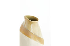 Vase deco 20,5x20x33 cm YULARA ceramics brown+cream