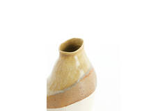 Vase deco 12x11,5x19 cm YULARA ceramics brown+cream