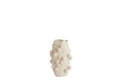 Vase deco 30x28x45 cm CHERRY ceramics matt cream