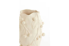 Vase deco 30x28x45 cm CHERRY ceramics matt cream