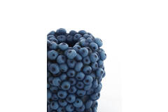 Vaas deco Ø14x16,5 cm BERRIES donker blauw