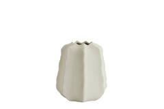 Vaas deco Ø22x25,5 cm ARIEIRO keramiek crème