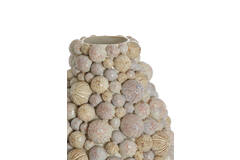 Vase deco Ø40x49 cm SEA URCHIN ceramics cream-sand