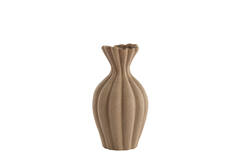 Vase deco Ø21,5x40,5 cm SILLIAN ceramics matt brown