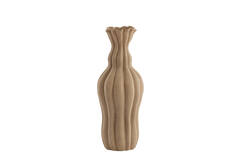 Vase deco Ø17,5x47,5 cm SILVIO ceramics matt brown
