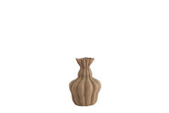 Vaas deco Ø17x26 cm SILVIO keramiek mat bruin