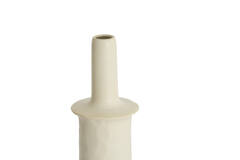 Vaas deco Ø19,5x56 cm SENNES keramiek mat crème