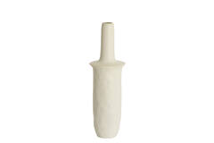 Vaas deco Ø20x65,5 cm SENNES keramiek mat crème