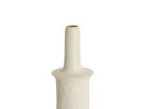 Vaas deco Ø20x65,5 cm SENNES keramiek mat crème