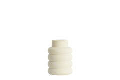 Vase deco Ø23x32,5 cm TRIORA ceramics matt cream