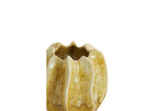 Vase deco Ø14,5x16 cm NILO ceramics ocher yellow-brown