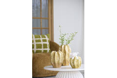 Vase deco Ø17,5x23 cm NILO ceramics ocher yellow-brown