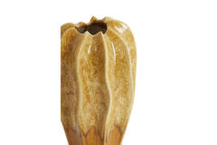 Vase deco Ø18,5x30 cm NILO ceramics ocher yellow-brown