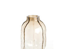 Vase Ø25x44,5 cm TEJEDA glass clear light brown