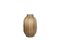 Vase Ø25x44,5 cm TEJEDA glass matt dark brown