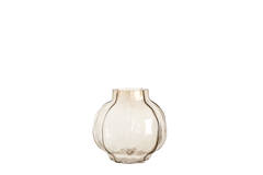 Vase Ø32,5x32 cm TEJEDA glass clear light brown