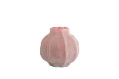 Vase Ø32,5x32 cm TEJEDA glass dark pink