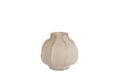 Vase Ø32,5x32 cm TEJEDA glass light brown