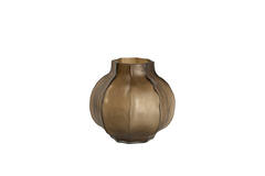 Vase Ø32,5x32 cm TEJEDA glass matt dark brown