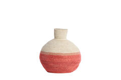 Mand Ø32x37,5 cm BISIRA zeegras naturel+roze