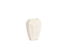 Vase deco 25x11x34 cm CORDOBA shiny cream