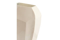 Vase deco 25x11x34 cm CORDOBA shiny cream