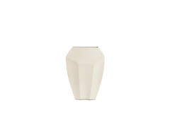 Vaas deco 25x11x34 cm CORDOBA mat crème
