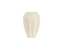 Vaas deco 30x13x45 cm CORDOBA glans crème