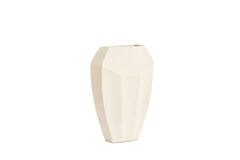 Vaas deco 30x13x45 cm CORDOBA glans crème