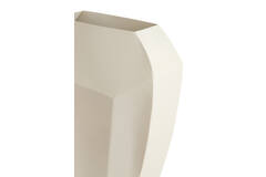 Vaas deco 30x13x45 cm CORDOBA mat crème