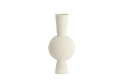 Vaas deco Ø18x54,5 cm KAVANSI mat crème