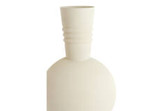 Vaas deco Ø18x54,5 cm KAVANSI mat crème