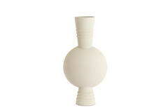 Vaas deco Ø21x60 cm KAVANSI mat crème