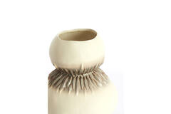 Vase deco Ø23,5x29,5 cm AVERA ceramics cream-brown