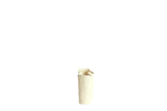 Vaas deco 19,5x10,5x18,5 cm FLOVILLA keramiek crème