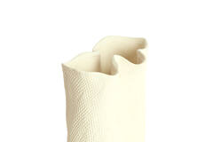 Vaas deco 19,5x10,5x18,5 cm FLOVILLA keramiek crème