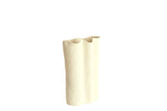 Vaas deco 26x14x40 cm FLOVILLA keramiek crème