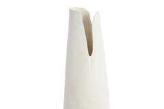 Vaas deco 19x18,5x77,5 cm MESA keramiek crème